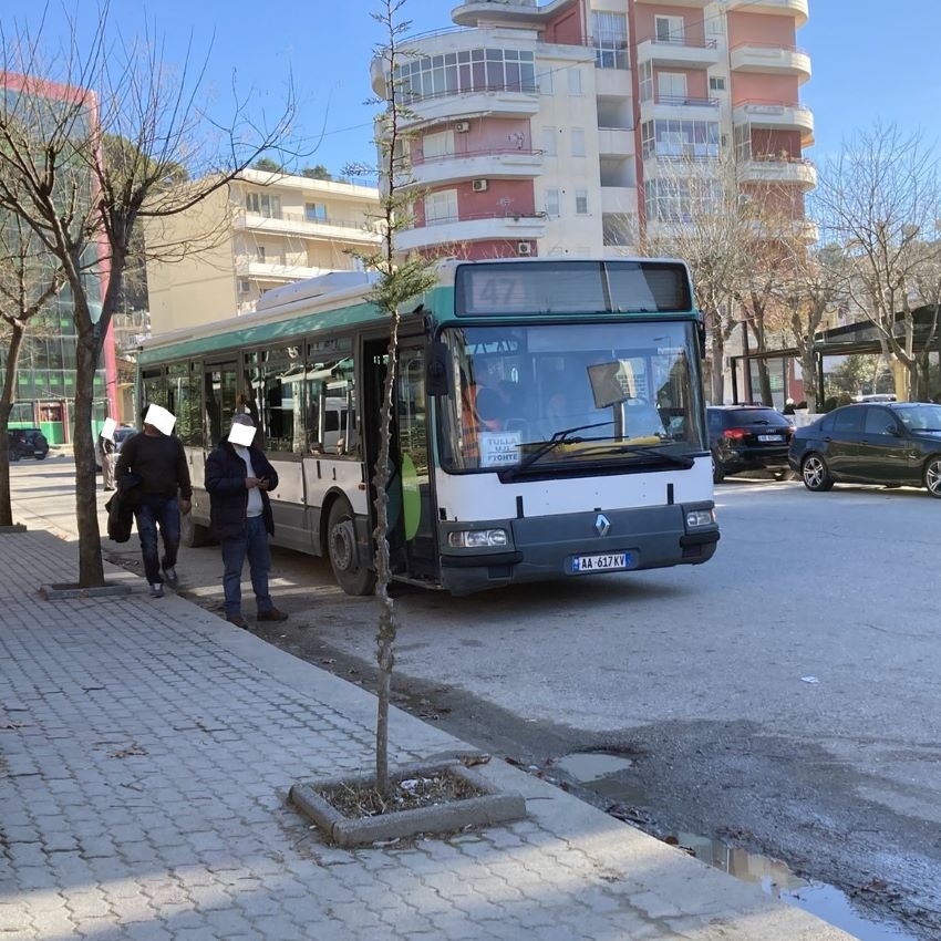 Bus stop by Northend Park-Beautiful Vlora