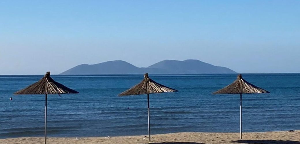 Empty beach-Vlora Albania-Beautiful Vlora